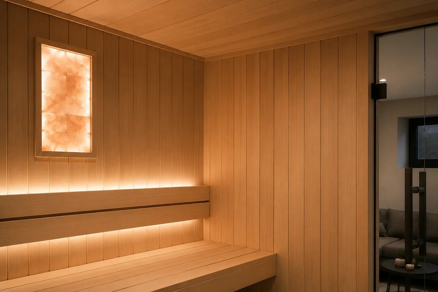 Premium natural sauna wood paneling and joinery