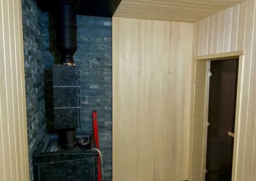 Heater recess and wood paneling during installation
