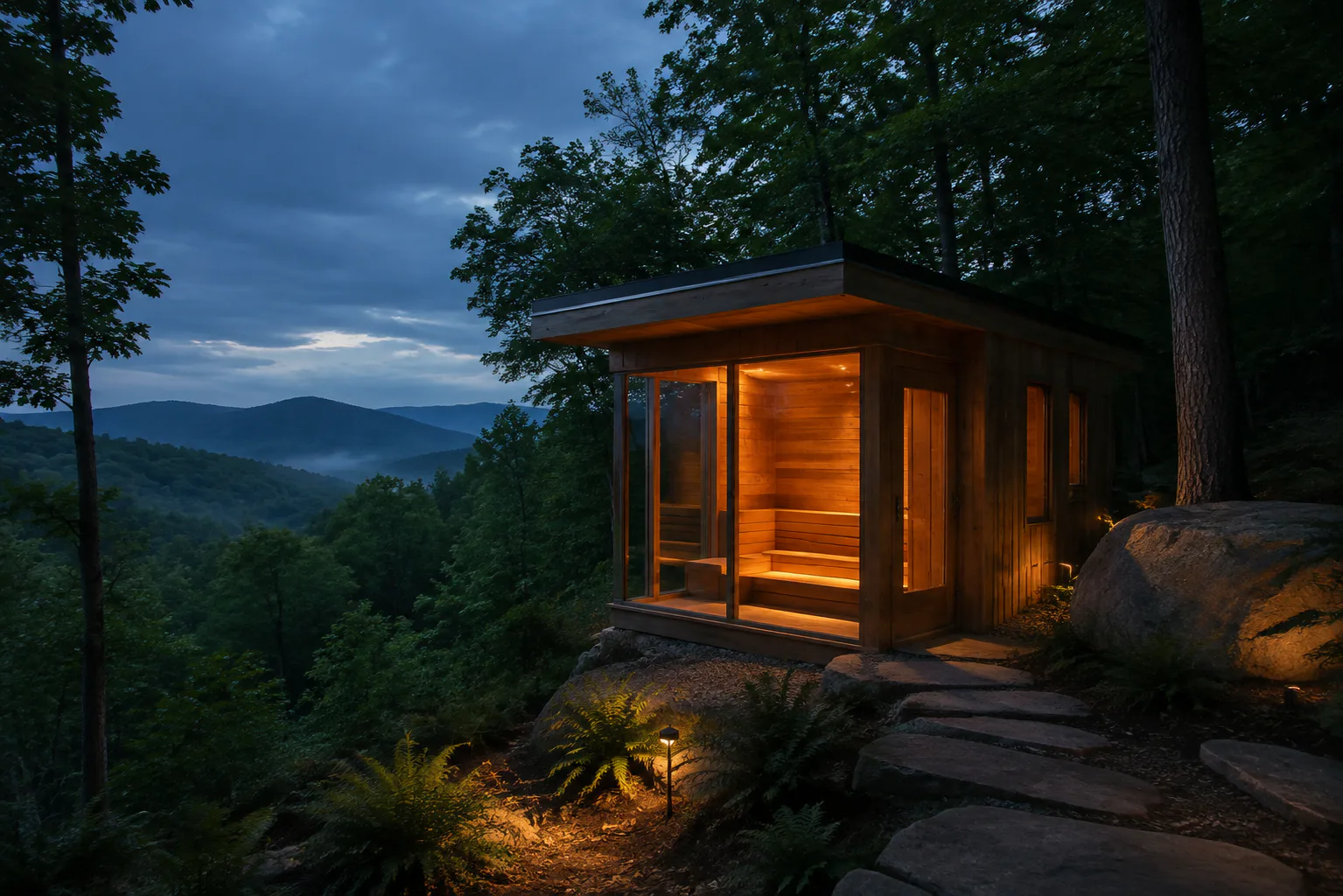 Mountain-view pavilion